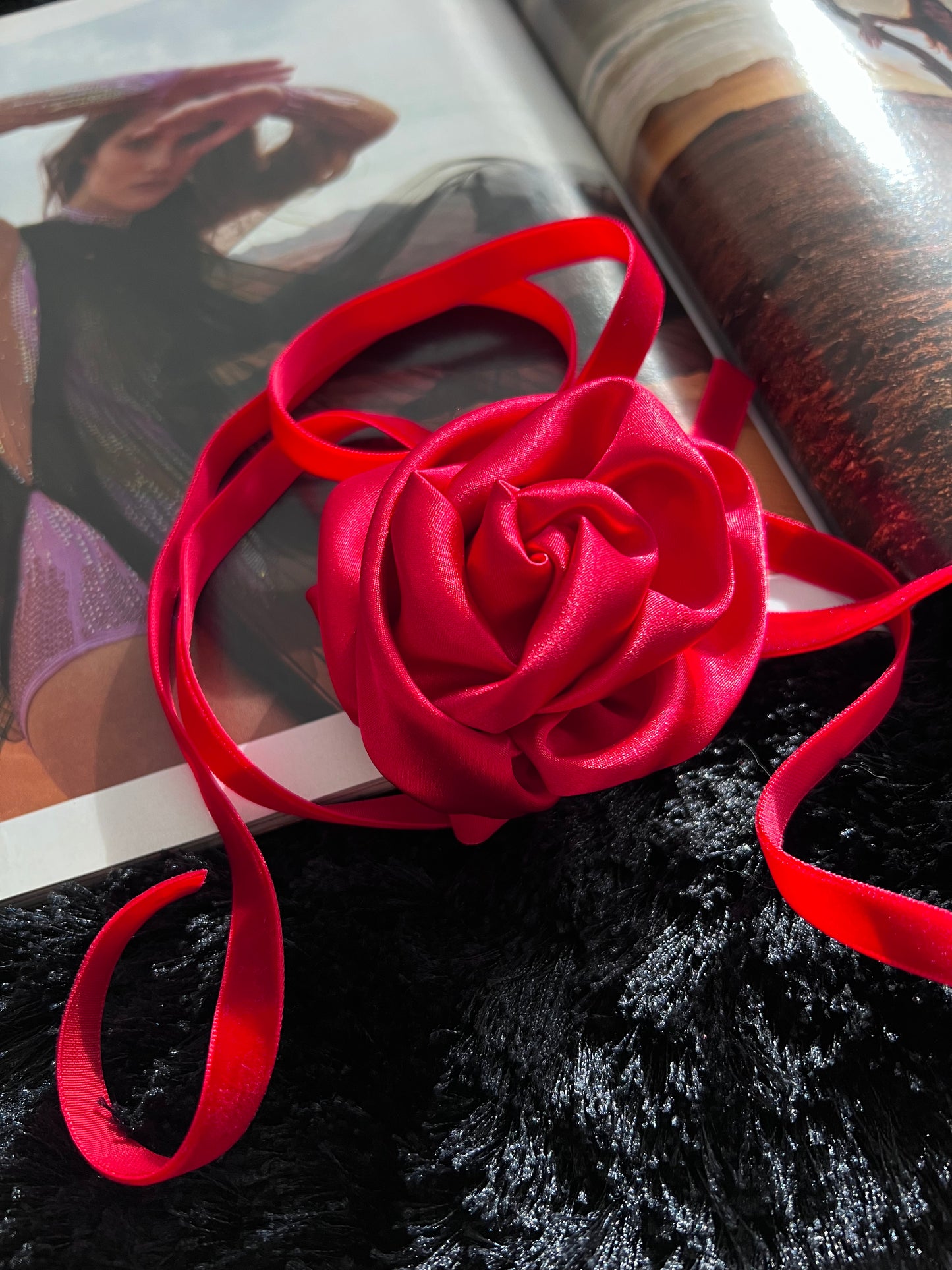 Choker ROSA de satén